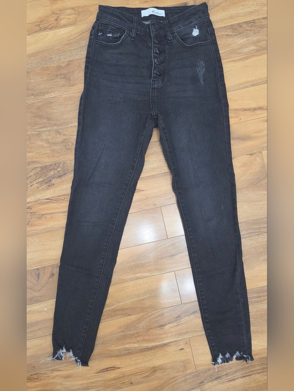 KanCan Black High-Rise Skinny Jeans with Button Fly